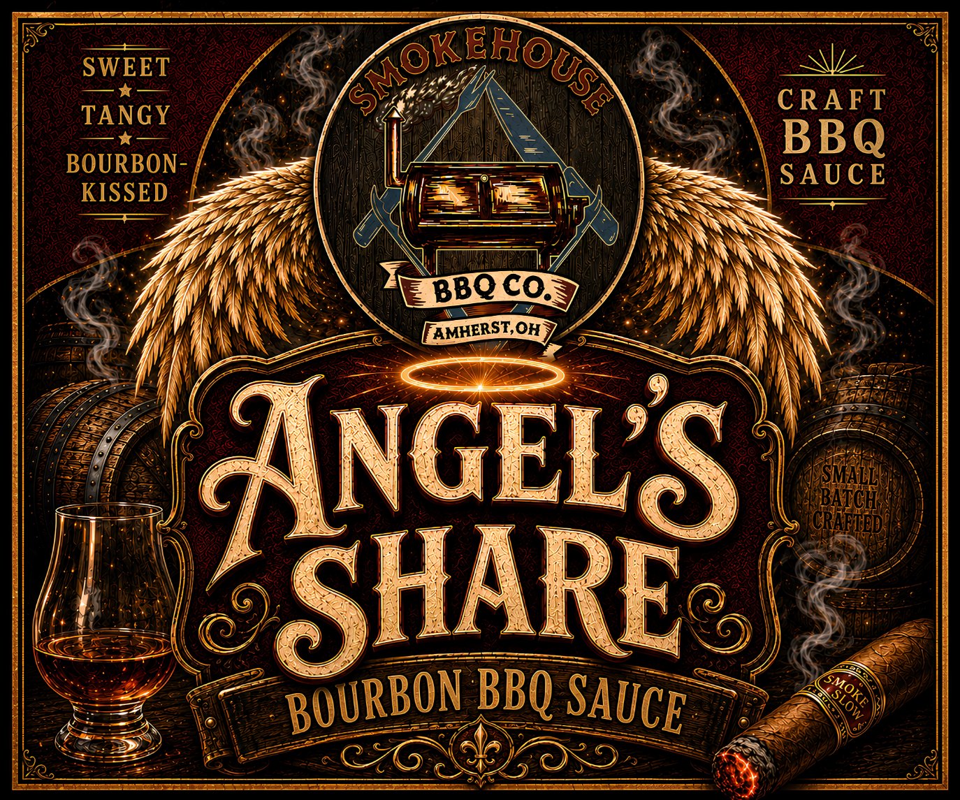 Angel’s Share sauce label