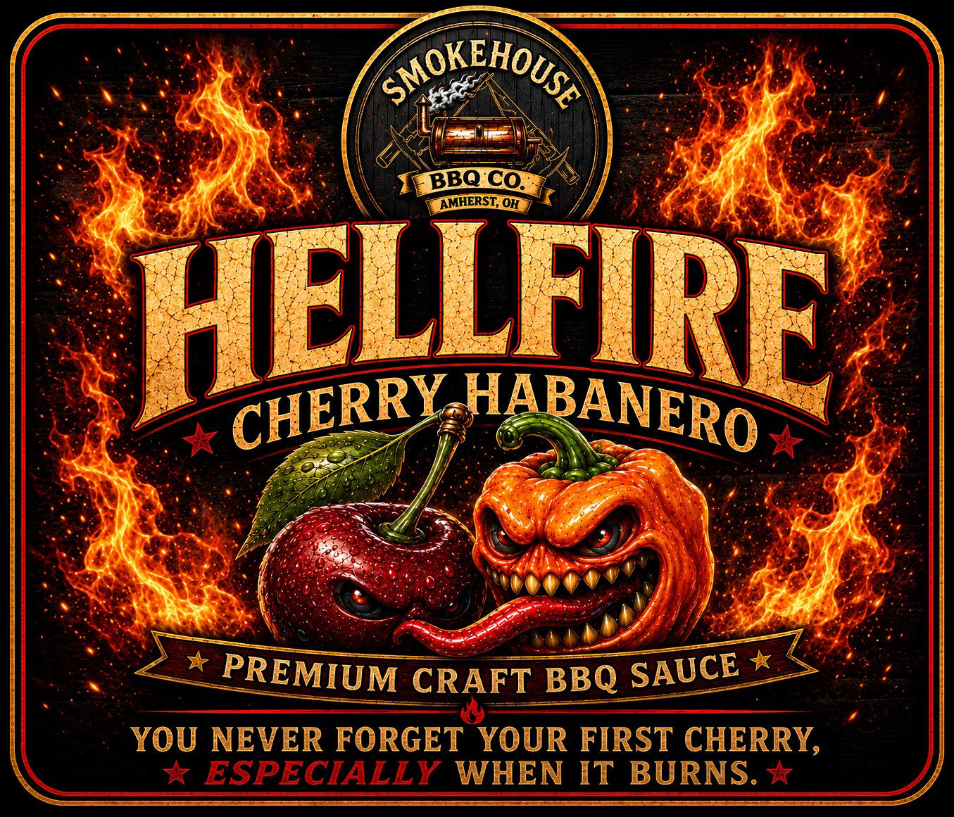 Hellfire sauce label