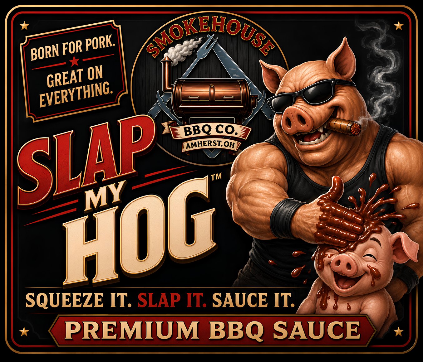 Slap My Hog sauce label