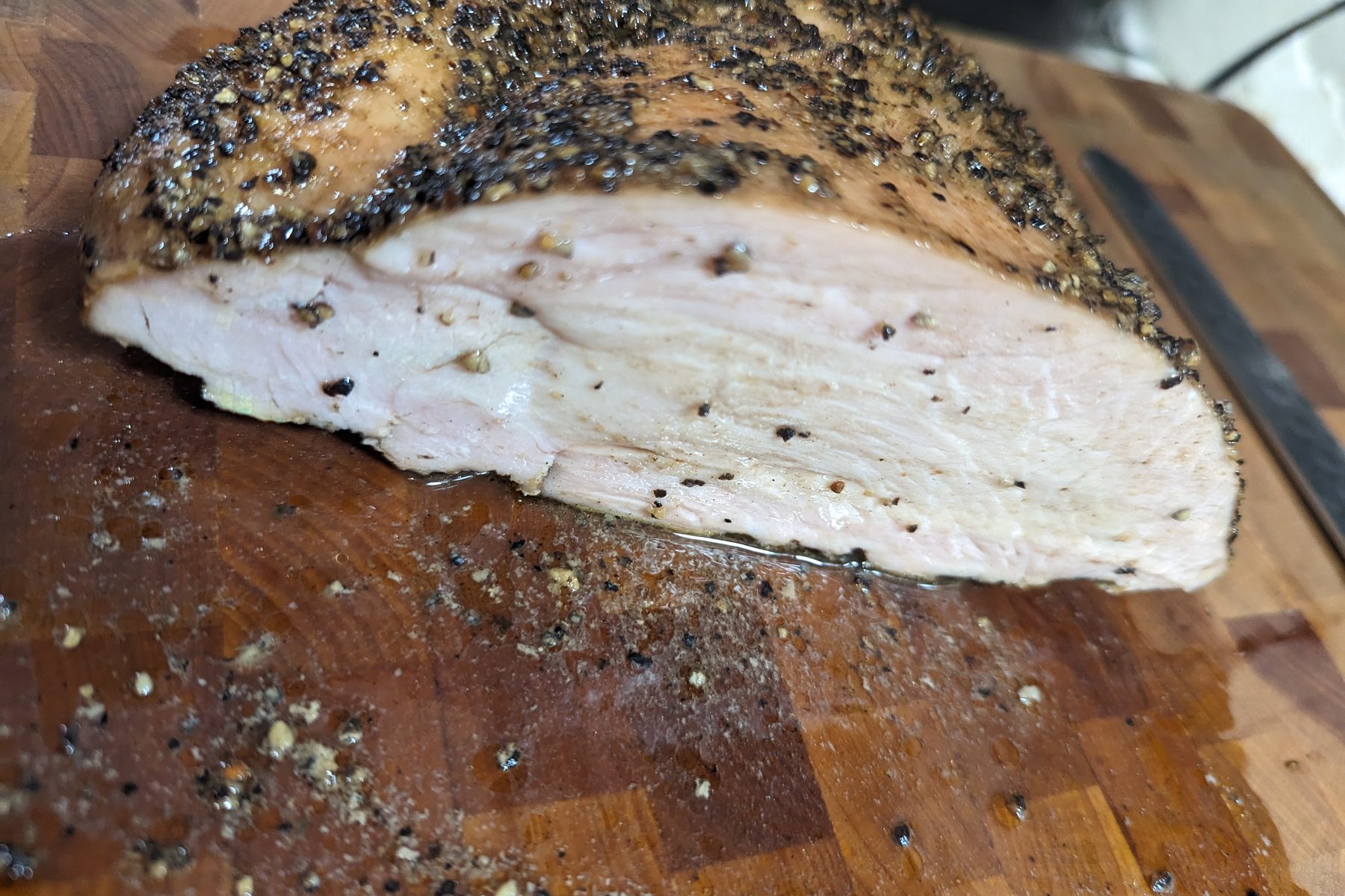 Sliced all-natural smoked turkey breast